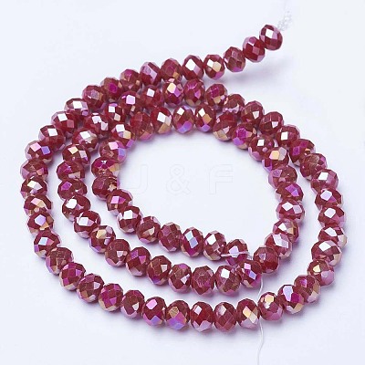 Electroplate Glass Beads Strands LS-EGLA-A034-P6mm-B04-1