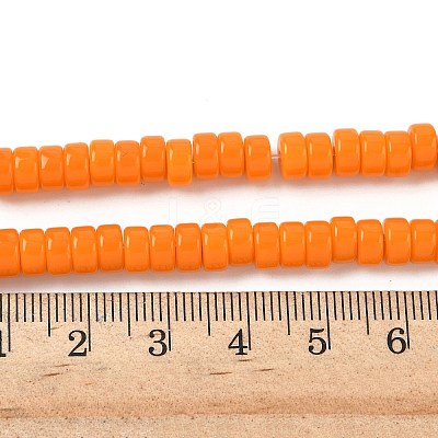 Opaque Glass Beads Strands GLAA-I060-01G-1