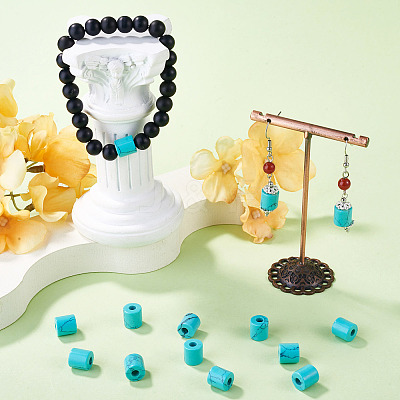 20Pcs Synthetic Turquoise Beads G-TA0003-40-1