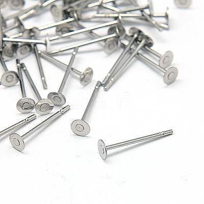 Tarnish Resistant 304 Stainless Steel Stud Earring Findings STAS-E025-8-1