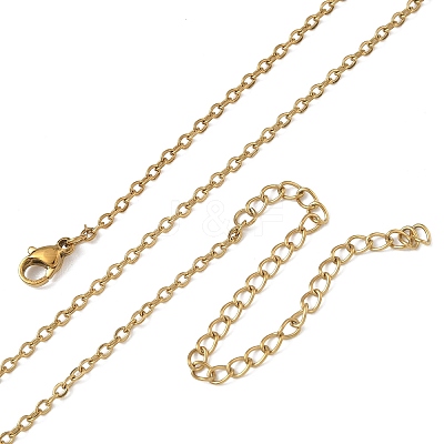 2.2MM 304 Stainless Steel Cable Chain Necklaces for Women SA-CBACA62-07G-1