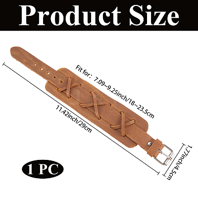 Imitation Leather Cord Bracelets for Men BJEW-CL0001-55B-1