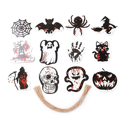 12 Styles Halloween Theme Paper Tags DIY-K60-002-1