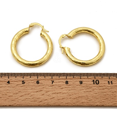 Brass Hoop Earring EJEW-P265-01G-1