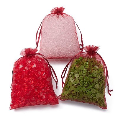 Organza Gift Bags with Drawstring OP-R016-13x18cm-03-1