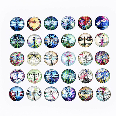 Glass Cabochons GGLA-S036-07-1