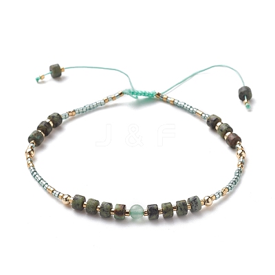 Adjustable Nylon Thread Braided Bead Bracelets BJEW-JB05504-1