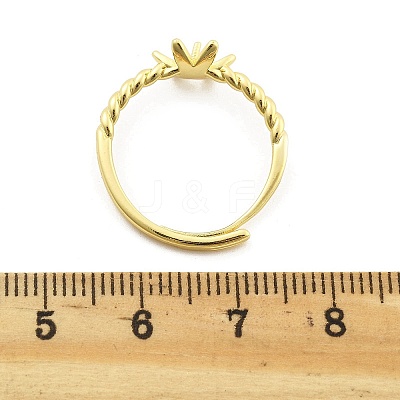 Flower Brass Adjustable Ring Settings LS-KK-G527-01D-G-1