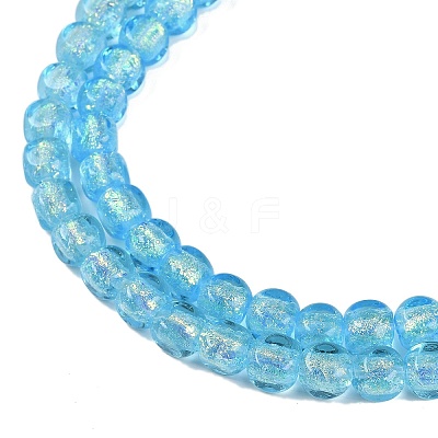 Handmade Foil Lampwork Beads Strands FOIL-K003-05D-1