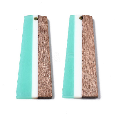 Resin & Walnut Wood Pendants X-RESI-S389-073A-A03-1