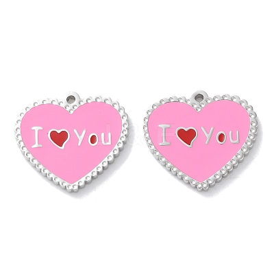 304 Stainless Steel Pendants STAS-M102-07P-1