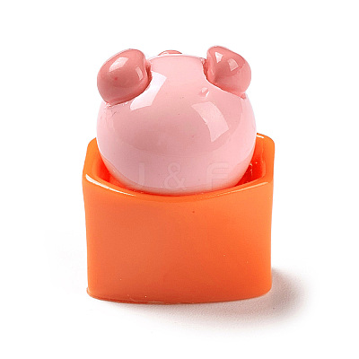 Opaque Resin Cute Pig Imitation Food Decoden Cabochons LS-CRES-M016-01B-1