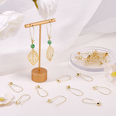 30Pcs Brass Hoop Earring Findings KK-BBC0029-08-1