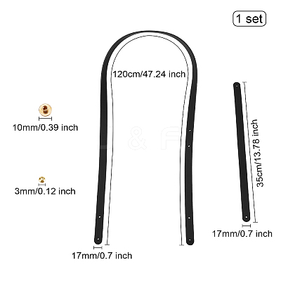 Imitation Leather Bag Handles FIND-WH0056-68-1