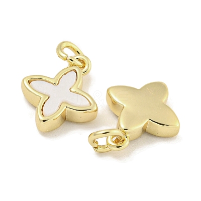 Brass with Sea Shell Charms KK-Q820-15G-1