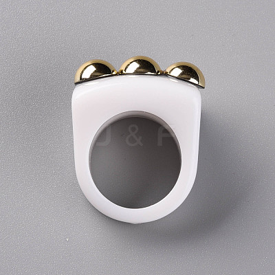 Opaque Acrylic Finger Rings RJEW-T010-11-1