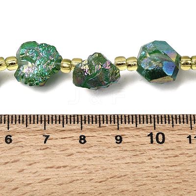 Electroplated Raw Rough Natural Amethyst Beads Strands G-Z131-J02-07-1