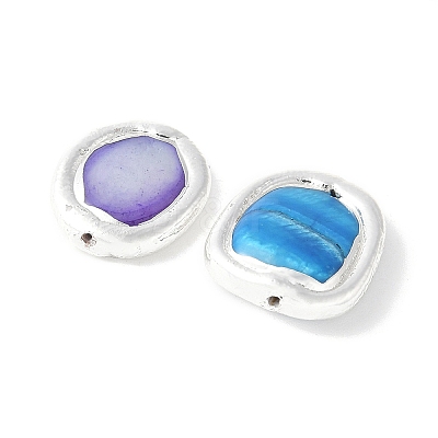 Electroplated Natural Shell Beads KK-P305-05S-1