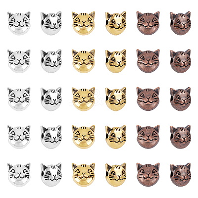 Tibetan Style Alloy Kitten Beads TIBEB-PH0004-75-RS-1