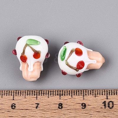Handmade Lampwork Bumpy Beads LAMP-T022-06F-1