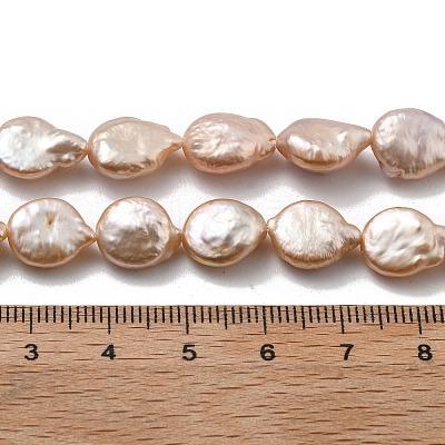 Natural Baroque Keshi Pearl Beads Strands PEAR-P064-08F-05D-1