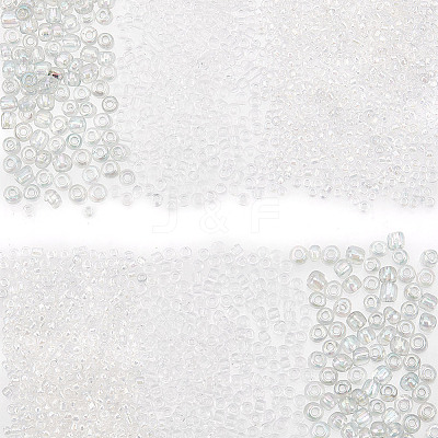 3 Style Round Glass Seed Beads SEED-GO0001-02-1