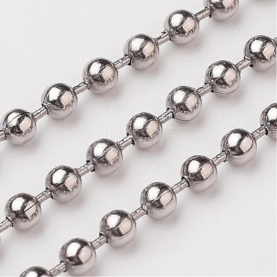 Tarnish Resistant 304 Stainless Steel Ball Chains CHS-O001-A-04-1