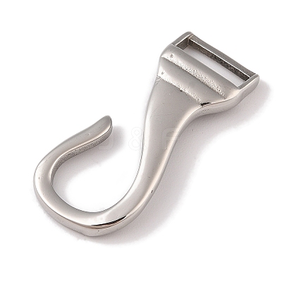 Non-Tarnish 304 Stainless Steel Hook Clasps STAS-C109-02P-1