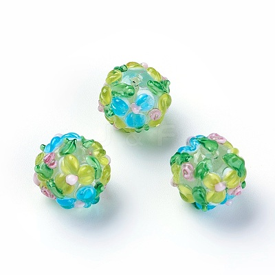 Handmade Bumpy Lampwork Beads LAMP-E021-07C-1