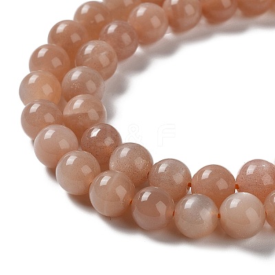 Round Natural Sunstone Beads Strands X-G-F222-33-8mm-1-1