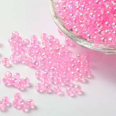 Eco-Friendly Transparent Acrylic Beads X-PL734-5-1