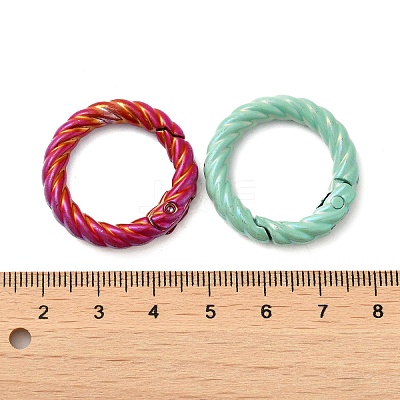 Spray Painted Alloy Spring Gate Ring PALLOY-H131-09-1