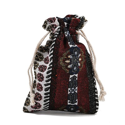 Ethnic Printed Polycotton Drawstring Storage Bags FB-CBA307F-01A-1