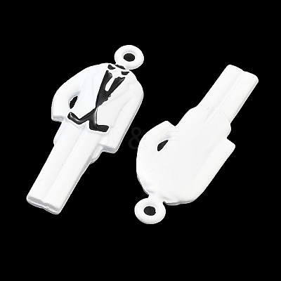 Spray Paint Alloy Pendants ENAM-K076-37B-1