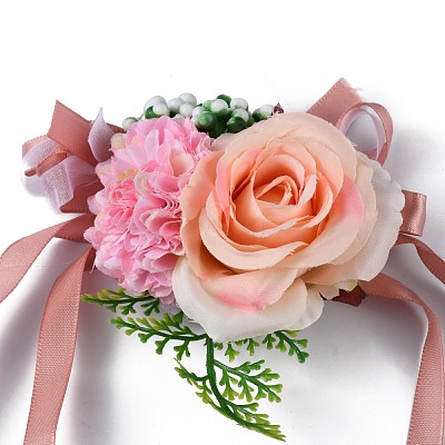 Silk Wrist Corsage AJEW-WH0248-39C-1