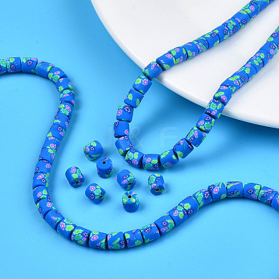 Handmade Polymer Clay Bead Strands X-CLAY-T020-10F-1
