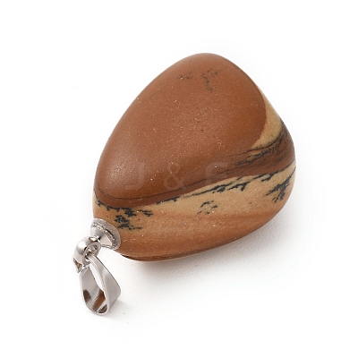 Natural Picture Jasper Pendants G-k302-B18-1
