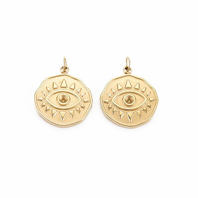 Ion Plating(IP) 304 Stainless Steel Pendant Rhinestone Settings STAS-N097-123LG-1