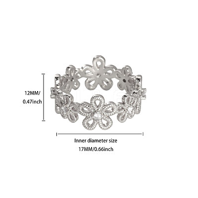 Brass Micro Pave Cubic Zirconia Finger Rings WGDB1F1-02-1