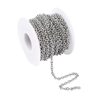 Tarnish Resistant 304 Stainless Steel Cable Chains CHS-R008-12-1