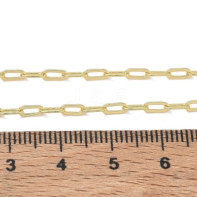 2.4MM Brass Paperclip Chain Necklaces for Women KK-CBA2293-17G-1
