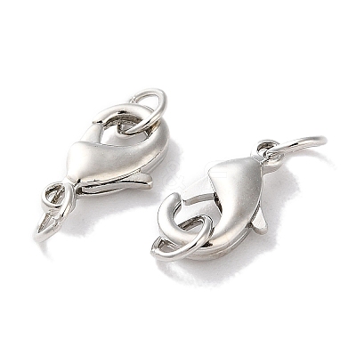 Rack Plating Brass Lobster Claw Clasps KK-F090-26P-02-1