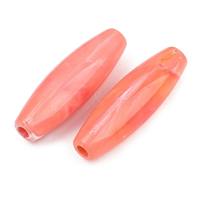 Opaque Acrylic European Beads OACR-G064-08M-1