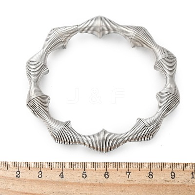 304 Stainless Steel Stretch Bangles for Women BJEW-P315-02C-P-1