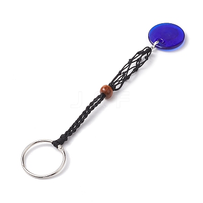 Handmade Evil Eye Lampwork Pendant Decoraton HJEW-JM02027-02-1