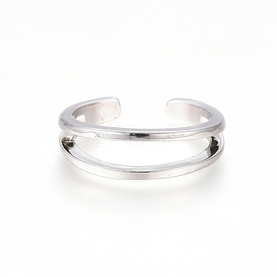 Brass Cuff Toe Rings RJEW-G100-05P-1
