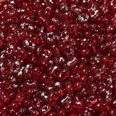 Spray Painted Glass Seed Beads SEED-F005-11A-02-1
