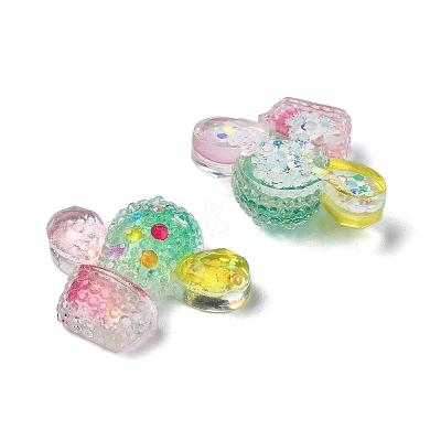 Transparent Epoxy Resin Decoden Cabochons CRES-I030-08A-1