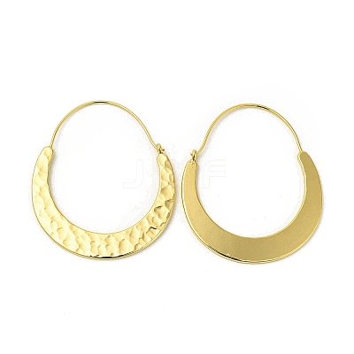 Brass Teardrop Hoop Earrings for Women EJEW-H092-10G-1