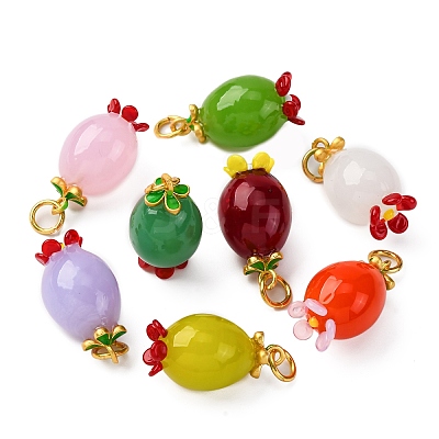 Handmade Lampwork Pendants LAMP-Z012-01G-1